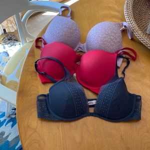 3 Victorias Secret Bras 34C
